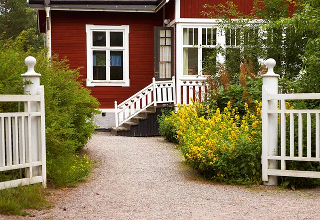 Innkjørsel til hus